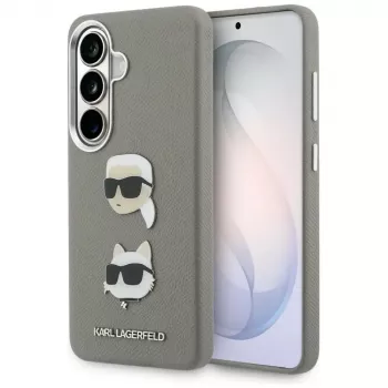 Karl Lagerfeld Funda Metal DoubleHeads Saffiano para Samsung Galaxy S26 Plata