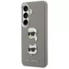 Karl Lagerfeld Funda Metal DoubleHeads Saffiano para Samsung Galaxy S26 Plata