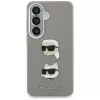Karl Lagerfeld Funda Metal DoubleHeads Saffiano para Samsung Galaxy S26 Plata