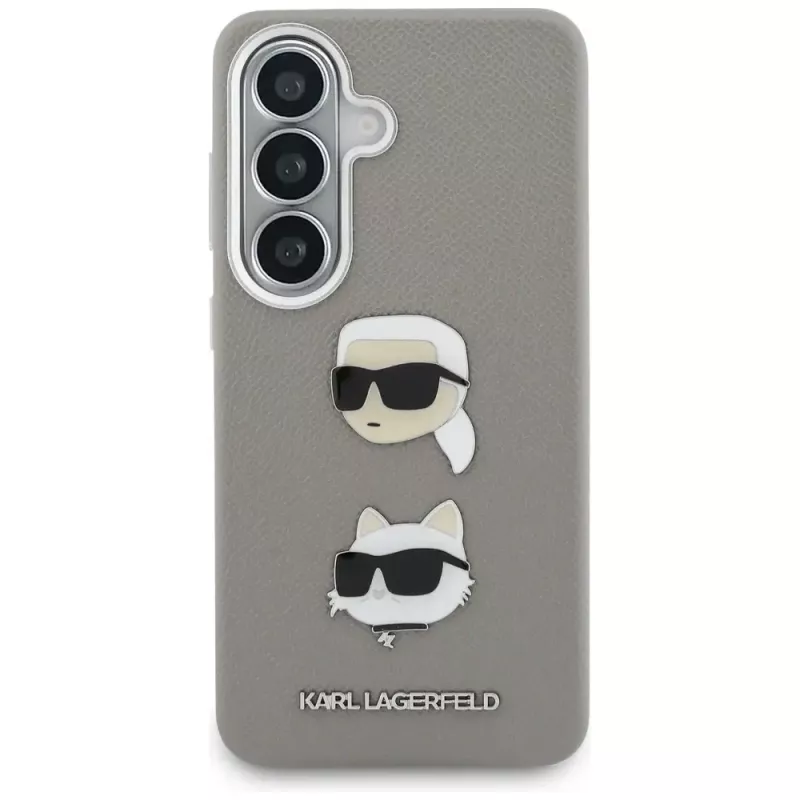 Karl Lagerfeld Funda Metal DoubleHeads Saffiano para Samsung Galaxy S26 Plata