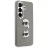 Karl Lagerfeld Funda Metal DoubleHeads Saffiano para Samsung Galaxy S26 Plata