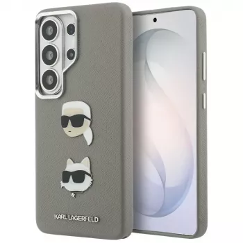Karl Lagerfeld Funda Metal DoubleHeads Saffiano para Samsung Galaxy S26 Ultra Plata
