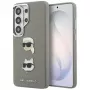 Karl Lagerfeld Funda Metal DoubleHeads Saffiano para Samsung Galaxy S26 Ultra Plata