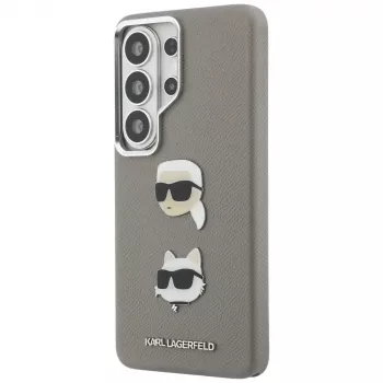 Karl Lagerfeld Funda Metal DoubleHeads Saffiano para Samsung Galaxy S26 Ultra Plata