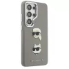 Karl Lagerfeld Funda Metal DoubleHeads Saffiano para Samsung Galaxy S26 Ultra Plata