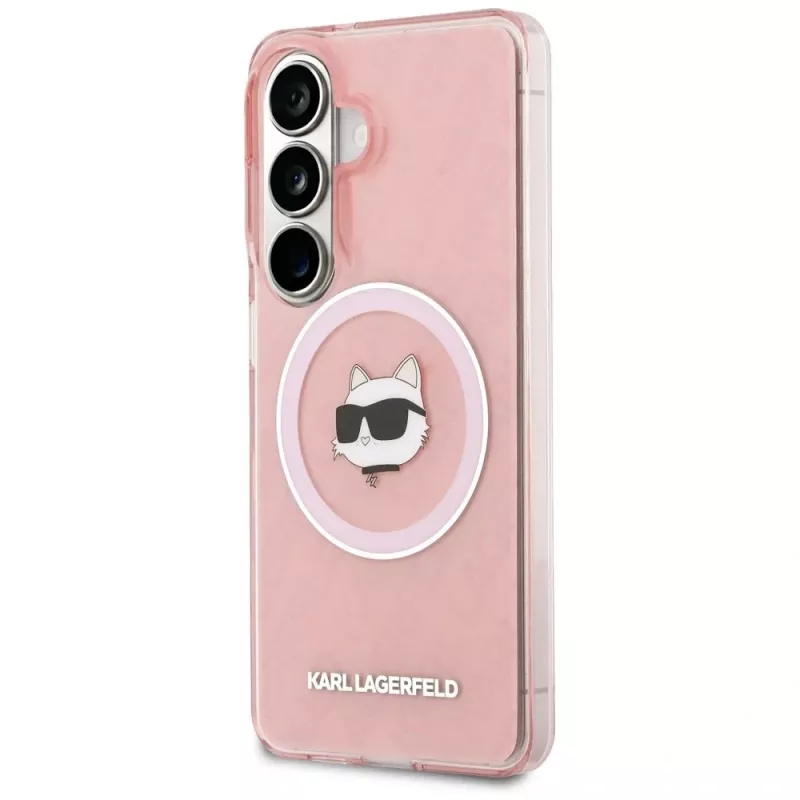 KARL LAGERFELD Funda MagSafe IML Repeated Choupette para Samsung Galaxy S26, Rosa