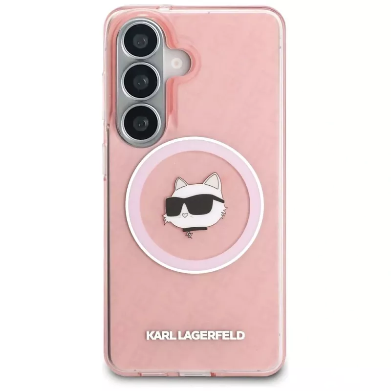 KARL LAGERFELD Funda MagSafe IML Repeated Choupette para Samsung Galaxy S26, Rosa