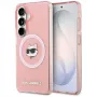 Karl Lagerfeld Funda MagSafe IML Repeated Choupette para Samsung Galaxy S26+ Rosa