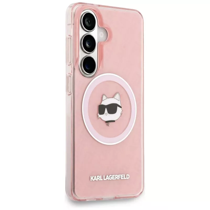 Karl Lagerfeld Funda MagSafe IML Repeated Choupette para Samsung Galaxy S26+ Rosa