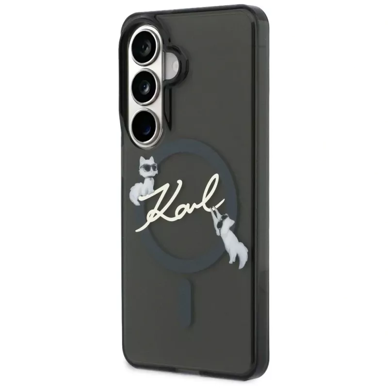 Karl Lagerfeld Funda MagSafe IML KC Script para Samsung Galaxy S26+ Negra