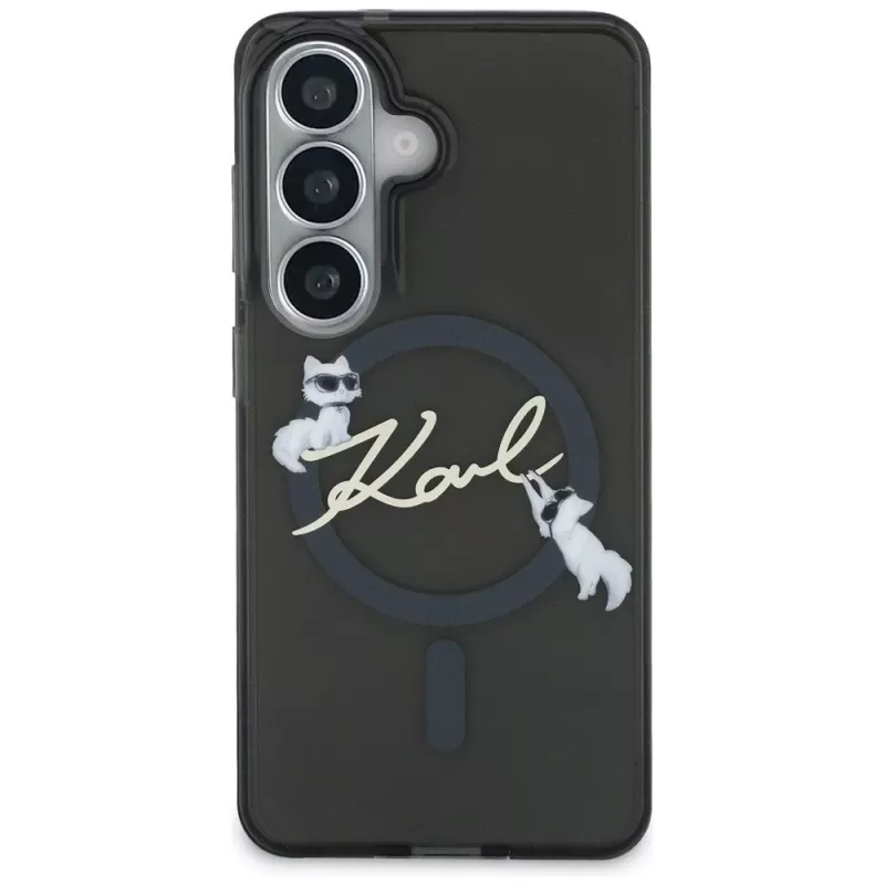 Karl Lagerfeld Funda MagSafe IML KC Script para Samsung Galaxy S26+ Negra