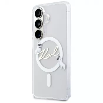 KARL LAGERFELD Funda MagSafe IML KC Script para Samsung Galaxy S26+ Transparente