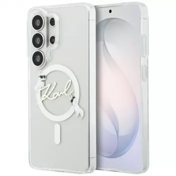 Karl Lagerfeld Funda MagSafe IML KC Script para Samsung Galaxy S26 Ultra (Transparente)