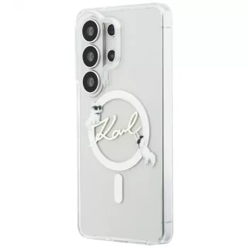 Karl Lagerfeld Funda MagSafe IML KC Script para Samsung Galaxy S26 Ultra (Transparente)