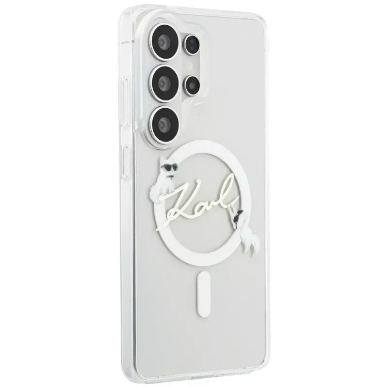 Karl Lagerfeld Funda MagSafe IML KC Script para Samsung Galaxy S26 Ultra (Transparente)