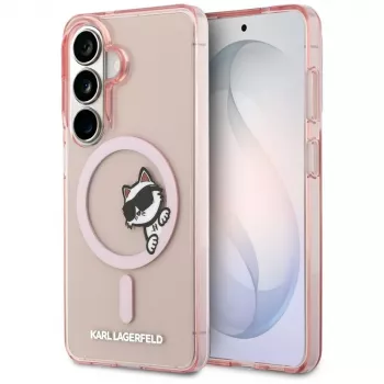 Karl Lagerfeld Funda MagSafe IML Peekaboo Choupette para Samsung Galaxy S26 - Rosa