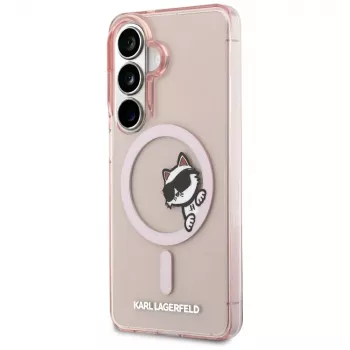 Karl Lagerfeld Funda MagSafe IML Peekaboo Choupette para Samsung Galaxy S26 - Rosa