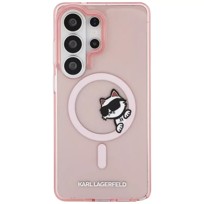 KARL LAGERFELD Funda MagSafe IML Peekaboo Choupette para Samsung Galaxy S26 Ultra, Rosa