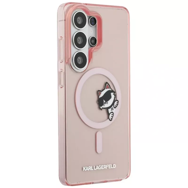 KARL LAGERFELD Funda MagSafe IML Peekaboo Choupette para Samsung Galaxy S26 Ultra, Rosa