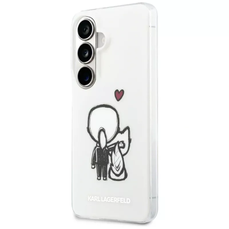 KARL LAGERFELD Funda MagSafe IML Karl & Choupette para Samsung Galaxy S26, Transparente