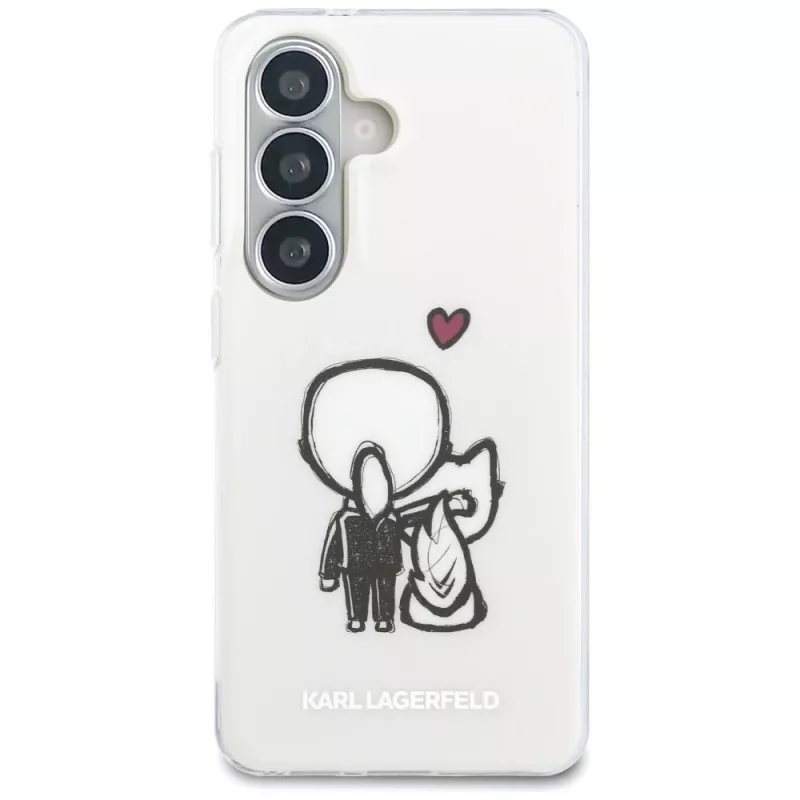 KARL LAGERFELD Funda MagSafe IML Karl & Choupette para Samsung Galaxy S26, Transparente