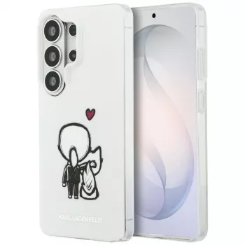 KARL LAGERFELD Funda Trasera MagSafe IML Karl & Choupette para Samsung Galaxy S26 Ultra, Transparente