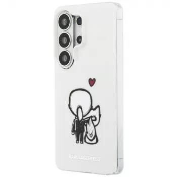 KARL LAGERFELD Funda Trasera MagSafe IML Karl & Choupette para Samsung Galaxy S26 Ultra, Transparente