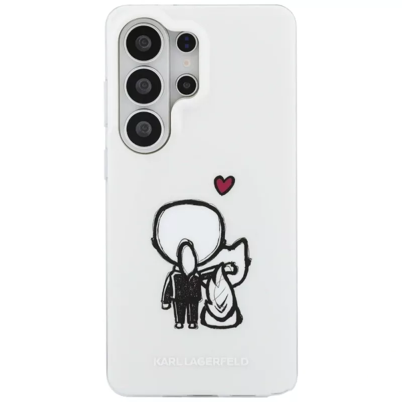 KARL LAGERFELD Funda Trasera MagSafe IML Karl & Choupette para Samsung Galaxy S26 Ultra, Transparente