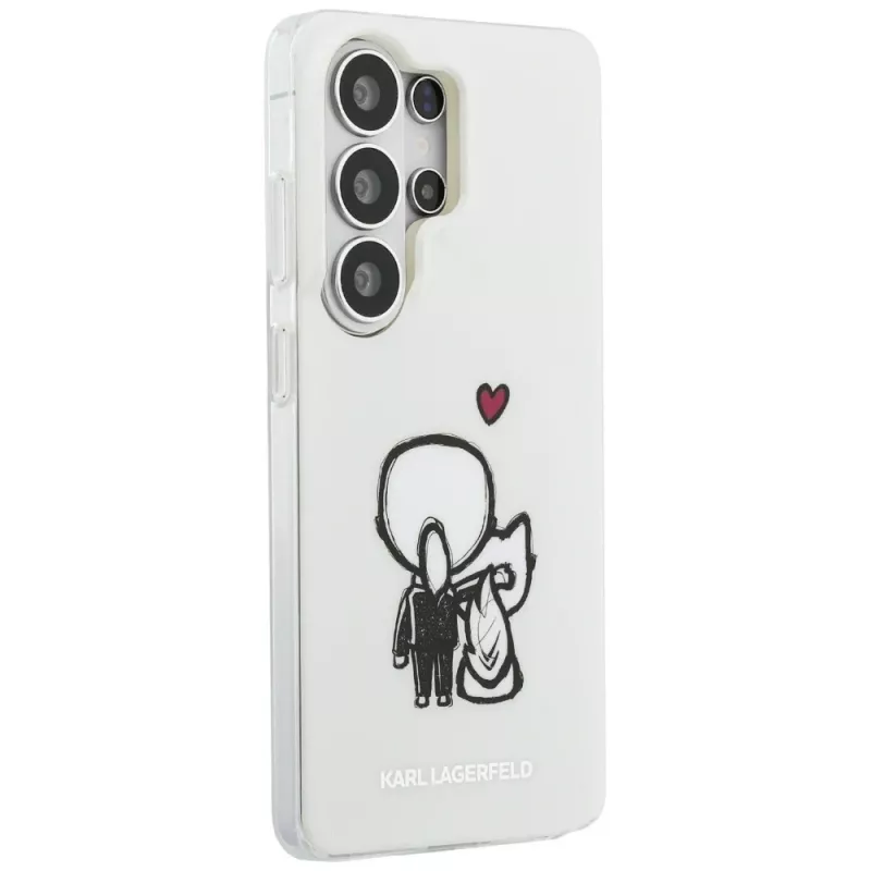 KARL LAGERFELD Funda Trasera MagSafe IML Karl & Choupette para Samsung Galaxy S26 Ultra, Transparente