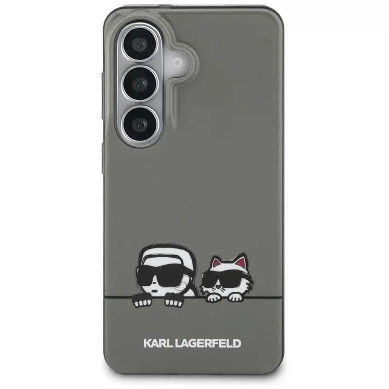 KARL LAGERFELD Funda MagSafe IML Peekaboo Karl & Choupette para Samsung Galaxy S26, Negra