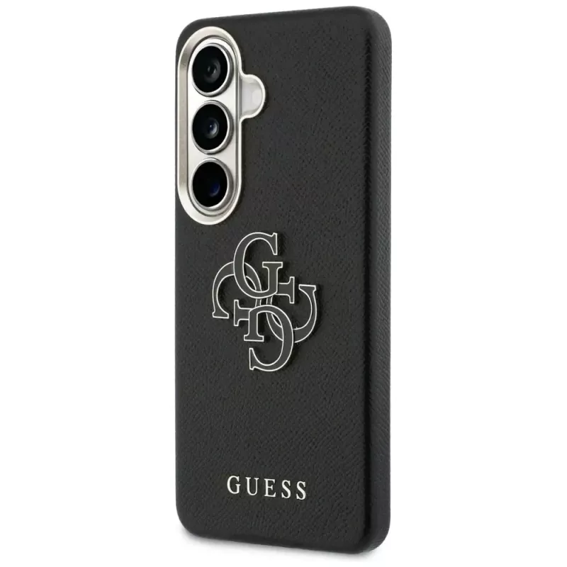 Guess Funda Grained Big 4G Metal Logo para Samsung Galaxy S26 - Negra