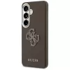 Guess Funda Grained Big 4G Metal Logo para Samsung Galaxy S26+ Marrón