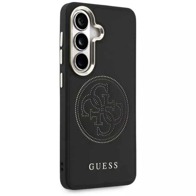 Guess Funda MagSafe Perforated Logo para Samsung Galaxy S26 - Negra