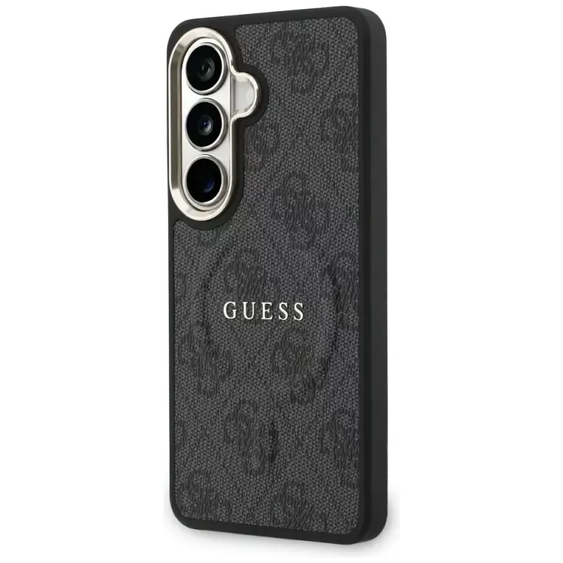 Guess 4G Embossed Ring MagSafe Case para Samsung Galaxy S26+ (negro)