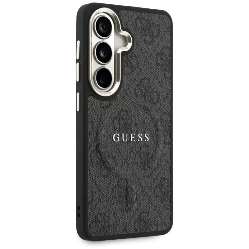 Guess 4G Embossed Ring MagSafe Case para Samsung Galaxy S26+ (negro)