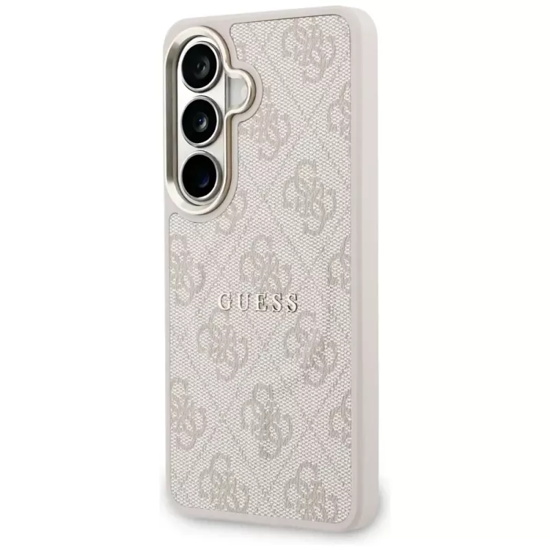 Guess 4G Embossed Ring MagSafe Case para Samsung Galaxy S26 (rosa)
