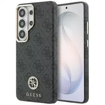 Guess 4G Rhinestone Round Logo MagSafe Case para Samsung Galaxy S26 Ultra (negro)