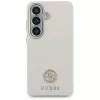 Guess Rhinestone Round Logo MagSafe Case para Samsung Galaxy S26 beige