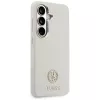 Guess Rhinestone Round Logo MagSafe Case para Samsung Galaxy S26 beige