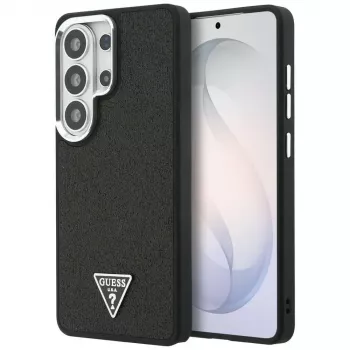 Guess Fixed Glitter Triangle MagSafe Case para Samsung Galaxy S26 Ultra, negro