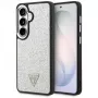 Guess Fixed Glitter Triangle MagSafe Case para Samsung Galaxy S26 - plata