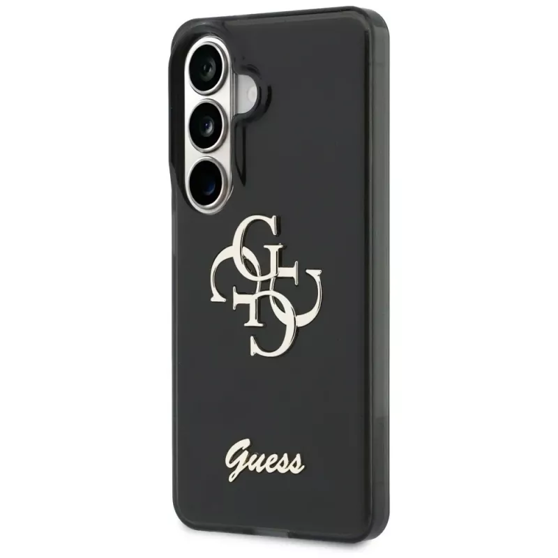 Guess IML Big Metal 4G Script Case para Samsung Galaxy S26 (negro)