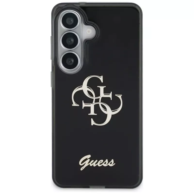 Guess IML Big Metal 4G Script Case para Samsung Galaxy S26 (negro)