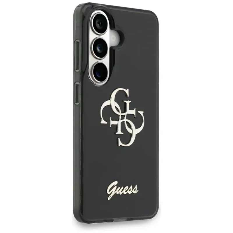 Guess IML Big Metal 4G Script Case para Samsung Galaxy S26 (negro)