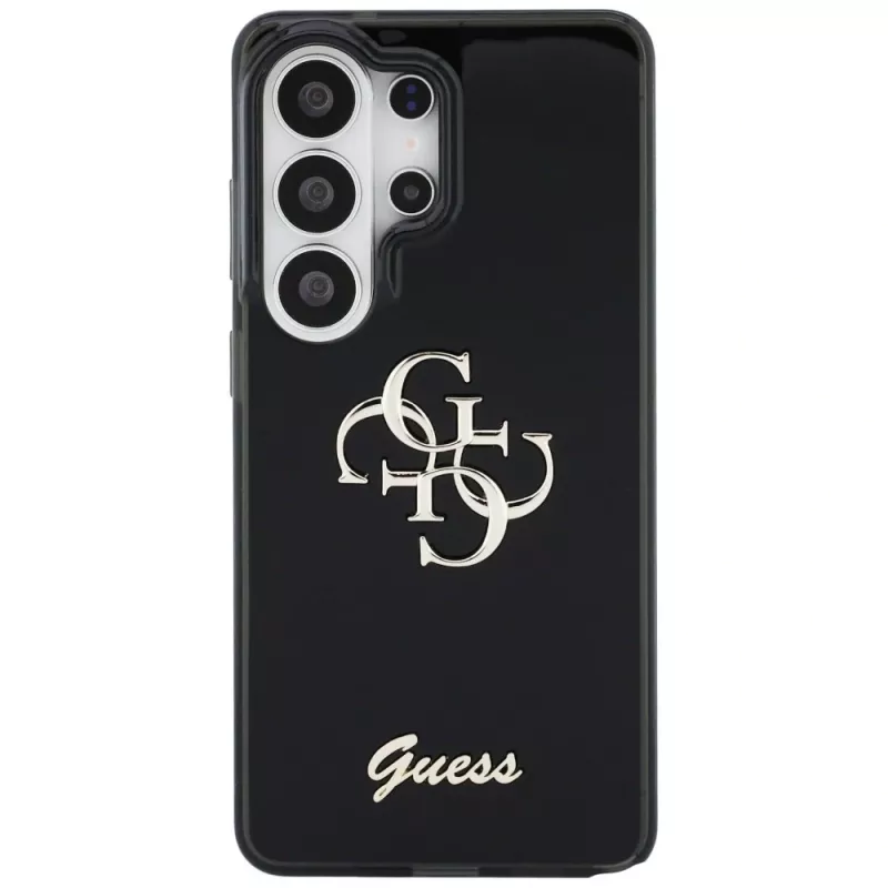 Guess IML Big Metal 4G Script Case para Samsung Galaxy S26 Ultra (negro)