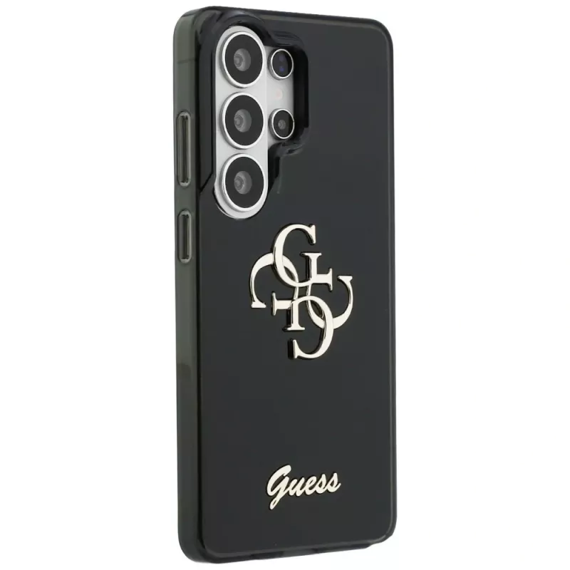 Guess IML Big Metal 4G Script Case para Samsung Galaxy S26 Ultra (negro)