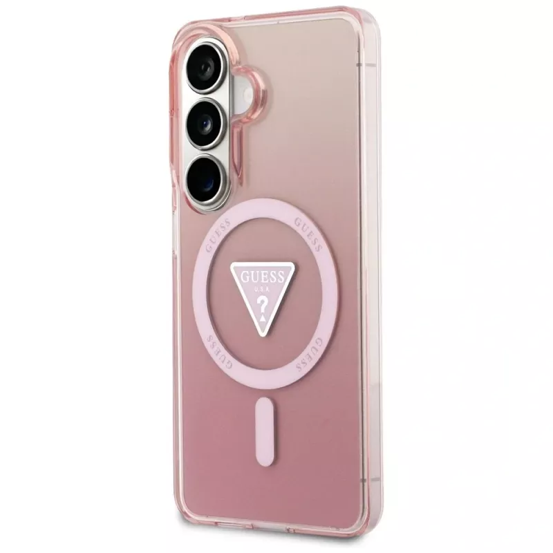 Guess IML Gradient Triangle MagSafe Case para Samsung Galaxy S26 (rosa)