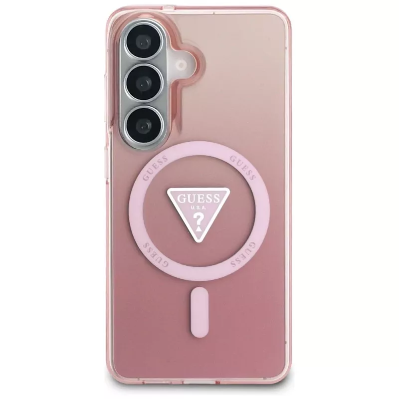 Guess IML Gradient Triangle MagSafe Case para Samsung Galaxy S26 (rosa)