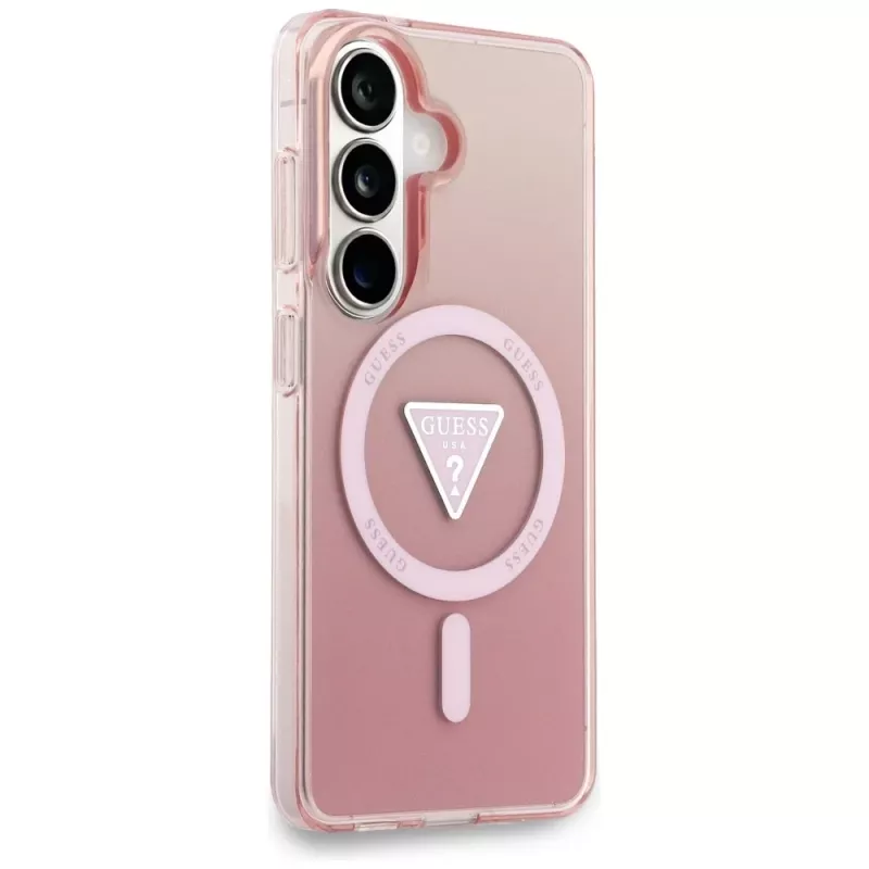 Guess IML Gradient Triangle MagSafe Case para Samsung Galaxy S26 (rosa)