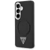 Guess Embossed Ring Triangle Logo MagSafe Case para Samsung Galaxy S26 negro